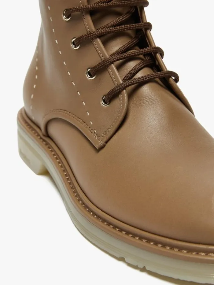 Woman Leather Ankle Boots Hazelnut Brown Maxmara Ankle Boots And Boots Woman Leather Ankle Boots Hazelnut Brown Maxmara Ankle Boots And Boots