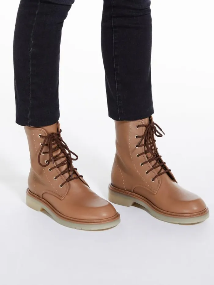 Woman Leather Ankle Boots Hazelnut Brown Maxmara Ankle Boots And Boots Woman Leather Ankle Boots Hazelnut Brown Maxmara Ankle Boots And Boots