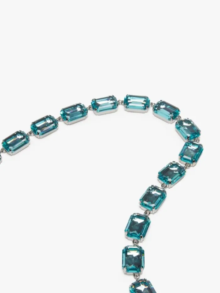 Woman Long Necklace With Bezels Water Maxmara Jewelry