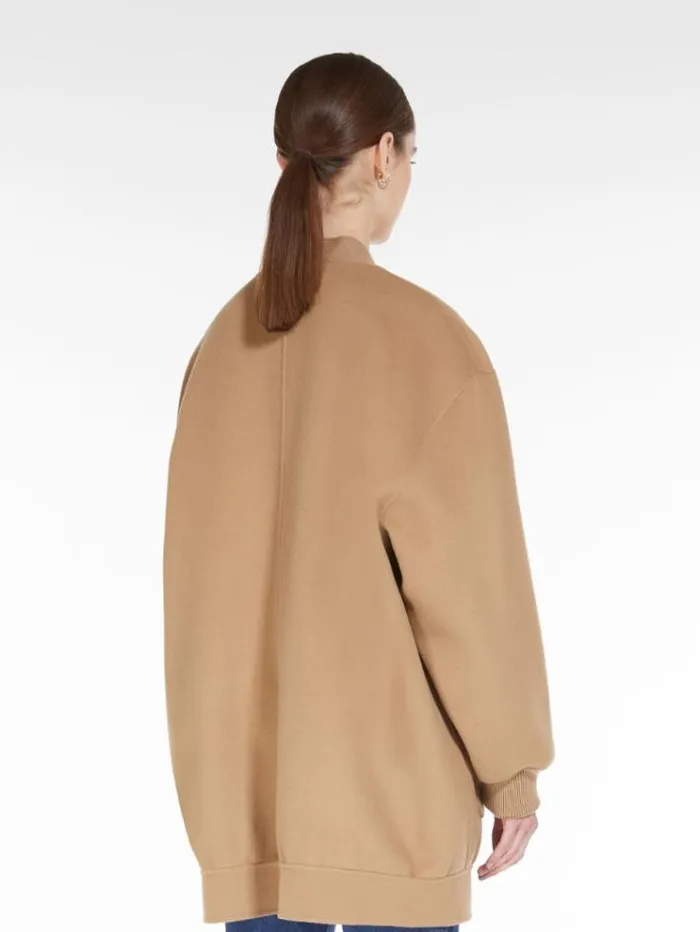 Woman Long Wool Cardigan Camel Maxmara Knitwear And Sweatshirts Woman Long Wool Cardigan Camel Maxmara Knitwear And Sweatshirts