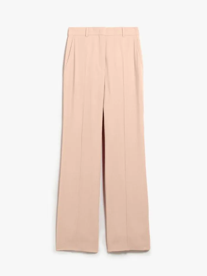 Woman Long Wool Crepe Trousers Camel Maxmara Suit Woman Long Wool Crepe Trousers Camel Maxmara Suit