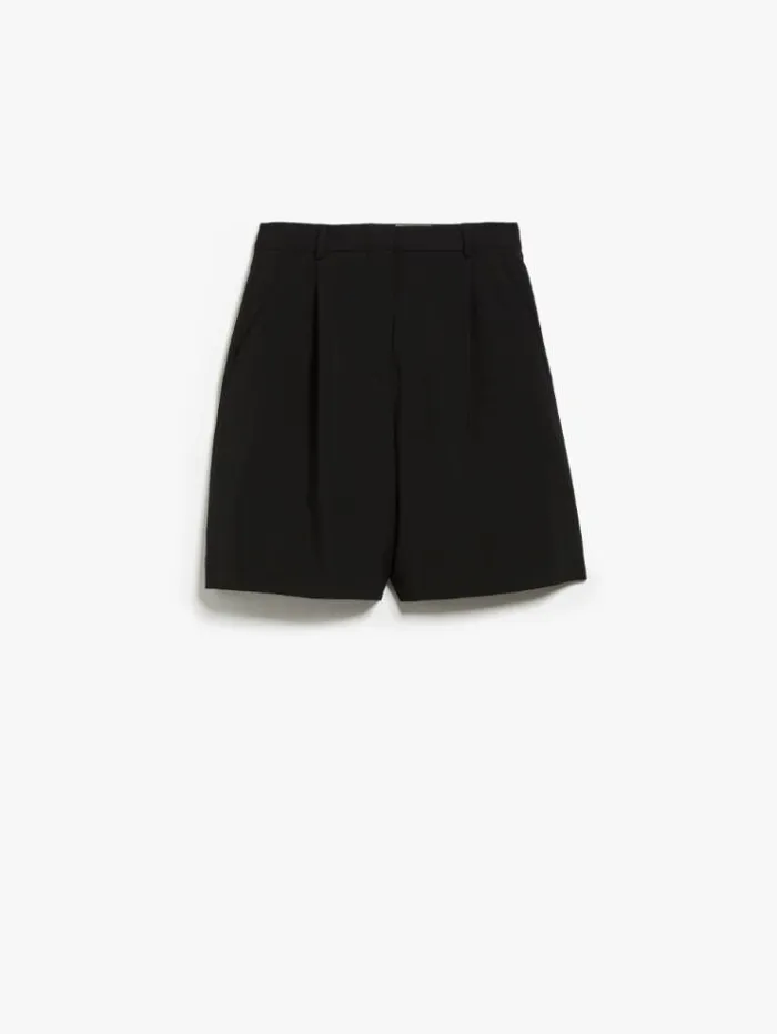 Woman Loosefit Shorts In Wool Black Maxmara Trousers Woman Loosefit Shorts In Wool Black Maxmara Trousers