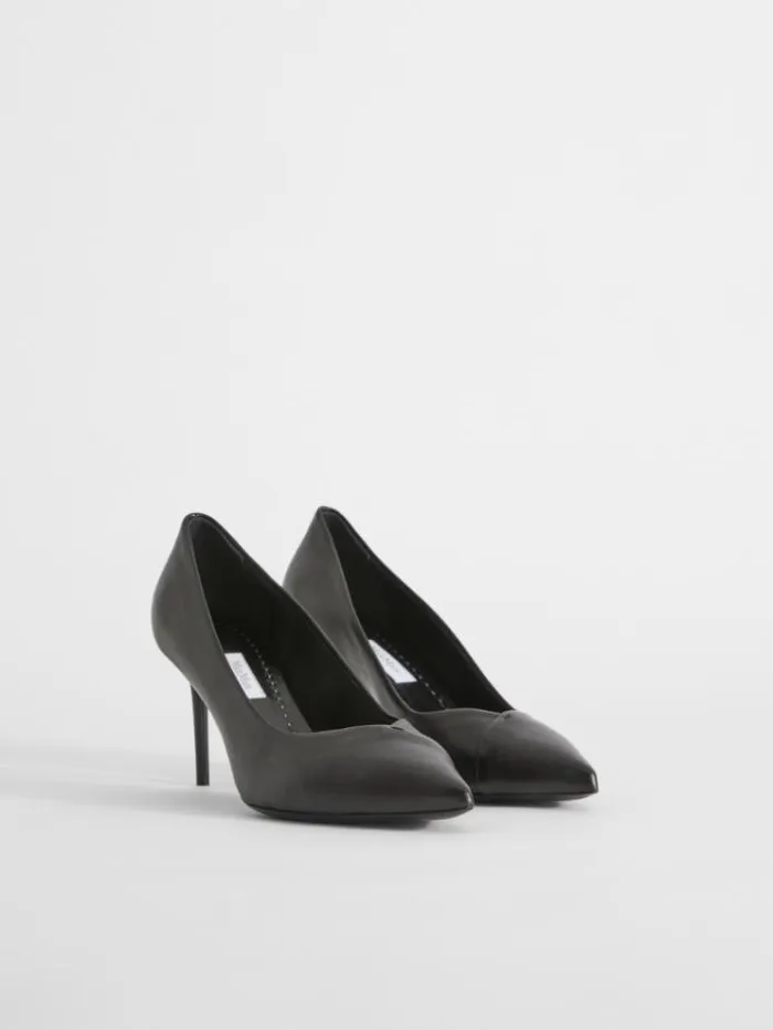 Woman Nappa Leather Court Shoes Black Maxmara Dcollet