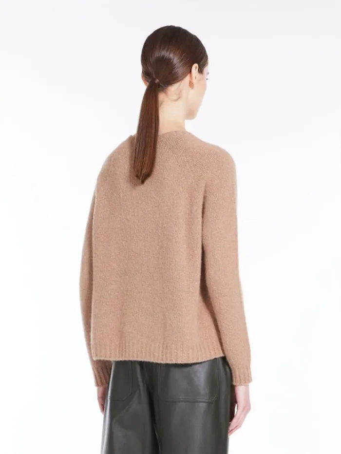 Woman Soft Knit Top In Alpaca And Cotton Camel Maxmara Knitwear And Sweatshirts Woman Soft Knit Top In Alpaca And Cotton Camel Maxmara Knitwear And Sweatshirts