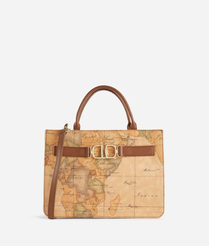 Woman Top Handle Bags Alviero Martini 3d Geo Handbag With Crossbody Strap Chestnut Woman Top Handle Bags Alviero Martini 3d Geo Handbag With Crossbody Strap Chestnut
