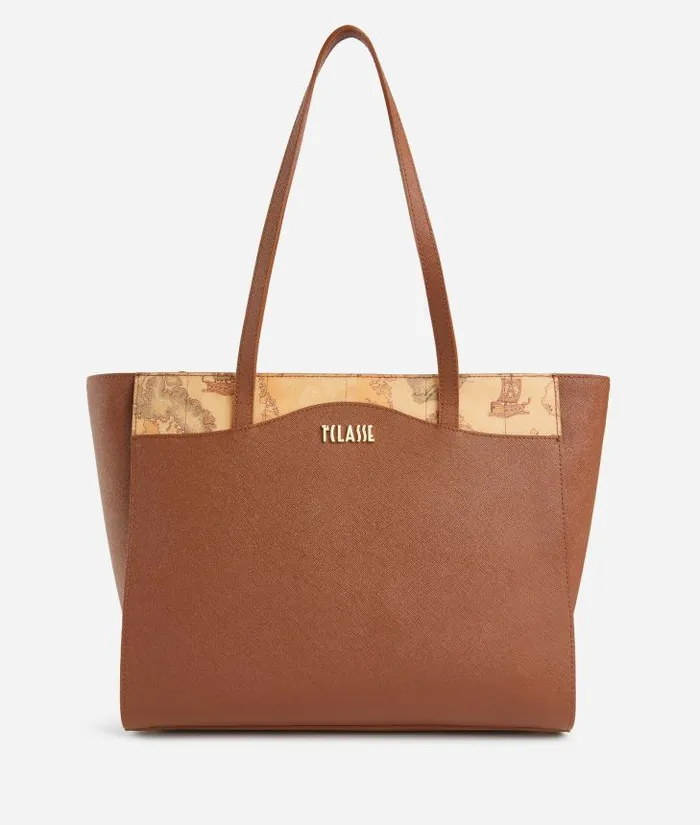 Woman Totes Alviero Martini Digital City Large Shopper Bag Chestnut