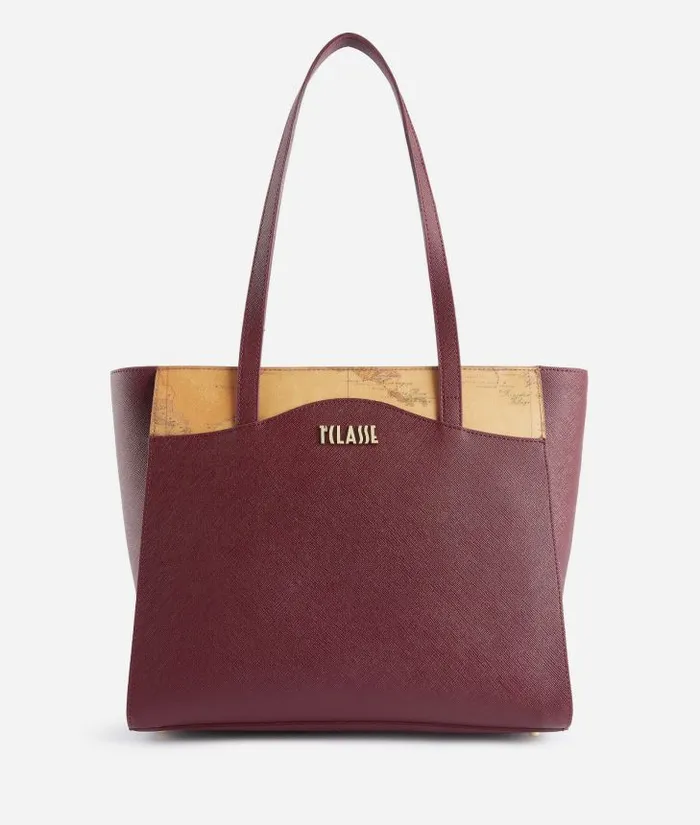 Woman Totes Alviero Martini Digital City Medium Shopper Bag Burgundy