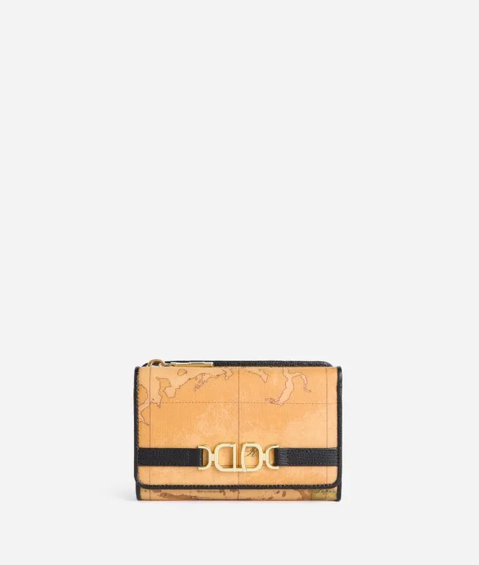 Woman Wallets Alviero Martini 3d Geo Medium Bifold Wallet Black