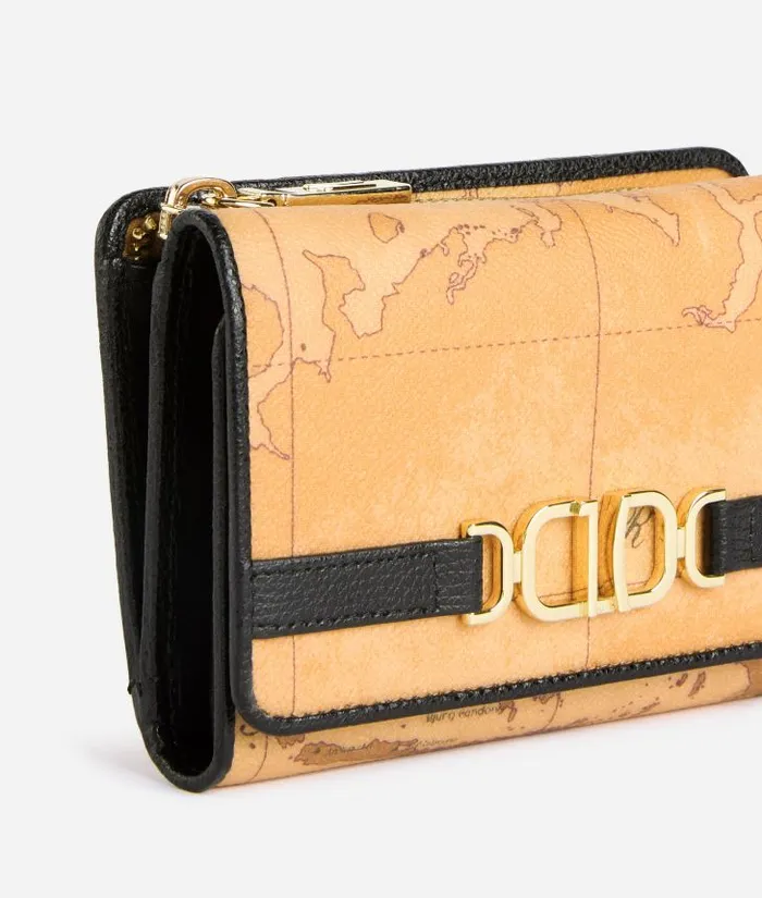 Woman Wallets Alviero Martini 3d Geo Medium Bifold Wallet Black