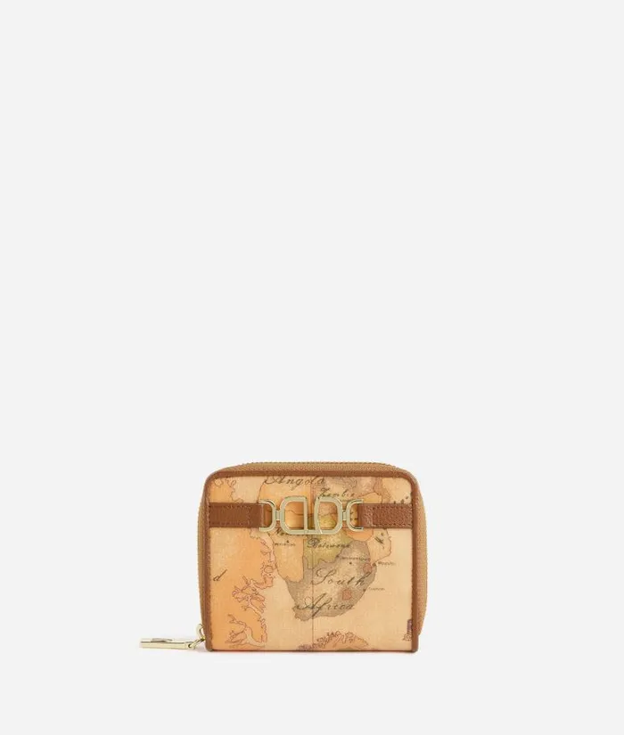 Woman Wallets Alviero Martini 3d Geo Small ZipAround Wallet Chestnut
