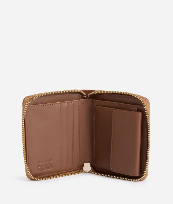 Woman Wallets Alviero Martini 3d Geo Small ZipAround Wallet Chestnut