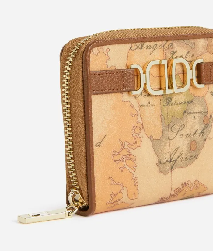 Woman Wallets Alviero Martini 3d Geo Small ZipAround Wallet Chestnut