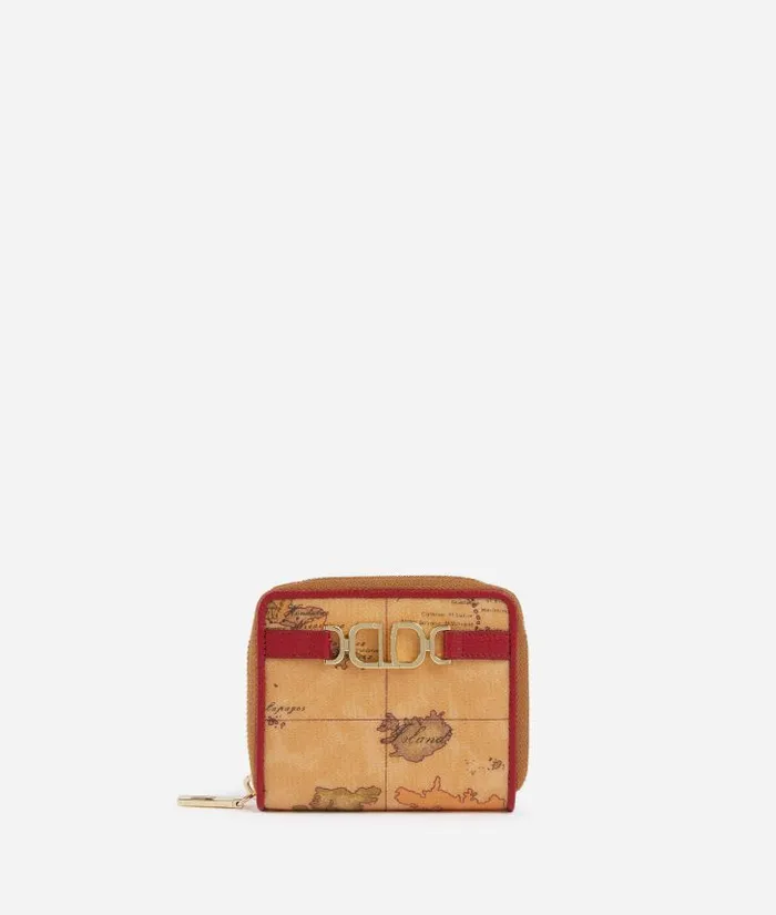 Woman Wallets Alviero Martini 3d Geo Small ZipAround Wallet Raspberry