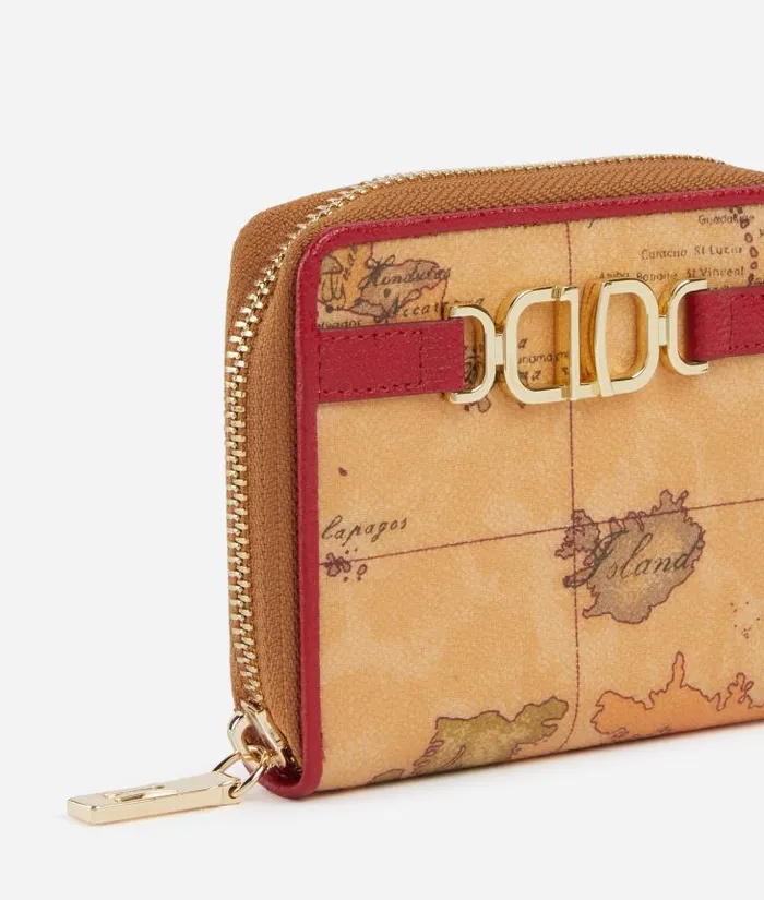 Woman Wallets Alviero Martini 3d Geo Small ZipAround Wallet Raspberry