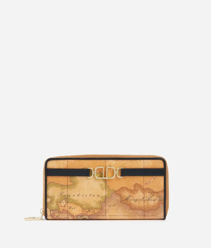 Woman Wallets Alviero Martini 3d Geo ZipAround Wallet Black