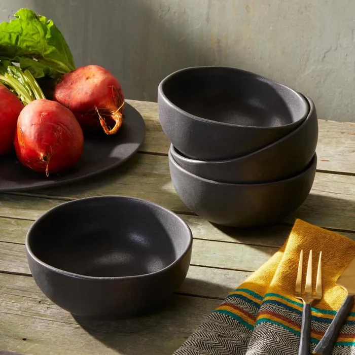 Women Alex Marshall Charcoal Bowls Set Of 4 Sundance Catalog Tabletop