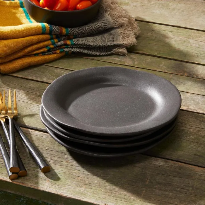 Women Alex Marshall Charcoal Salad Plates Set Of 4 Sundance Catalog Tabletop