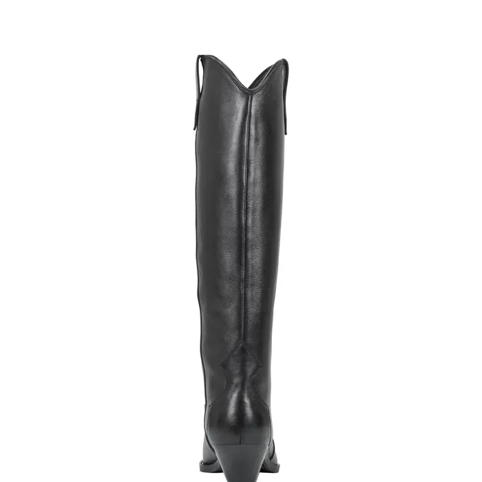 Women Ander Western Boot Black Leather Marc Fisher Boots