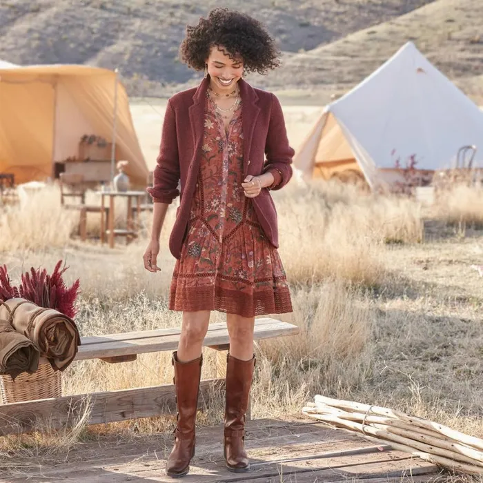 Women Andes Meadow Dress Henna Sundance Catalog Dresses and Jumpsuits