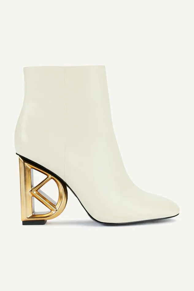 Women Boots And Booties Donna Karan WEDGE BOOTIE Ivory