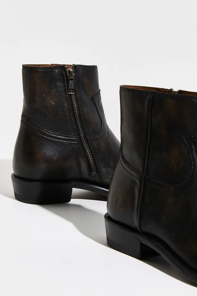 Women Boots Free People Frye Billy Inside Zip Boots Dark Brown