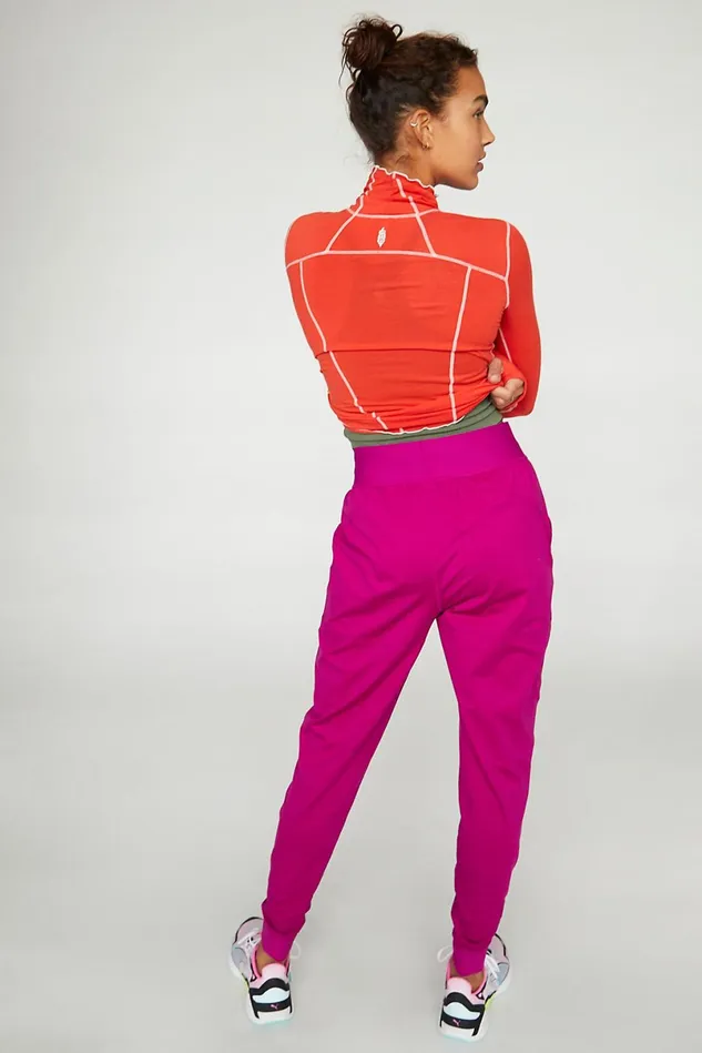Women Bottoms Free People High Fives Joggers Very Berry