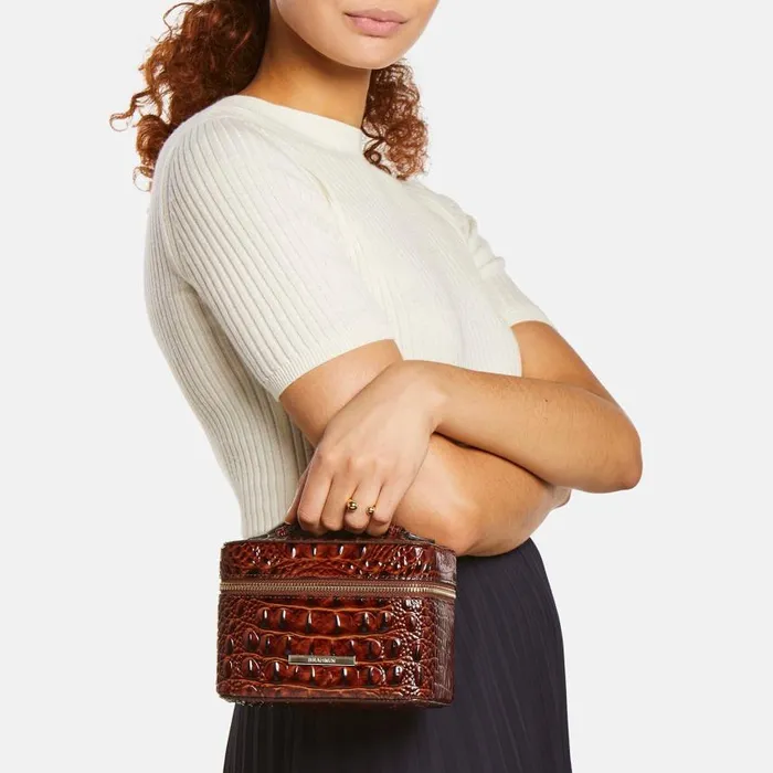 Women Brahmin Cosmetic Cases and Travel Small Charmaine Coastal Blue Melbourne