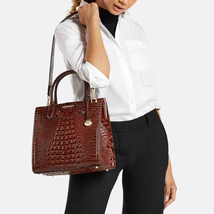 Women Brahmin Satchels Caroline Black Spark