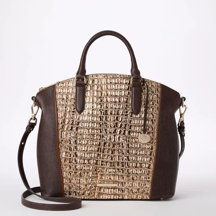Women Brahmin Satchels Large Duxbury Satchel Ganache Berryline