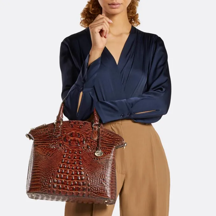 Women Brahmin Satchels Large Duxbury Satchel Ganache Berryline