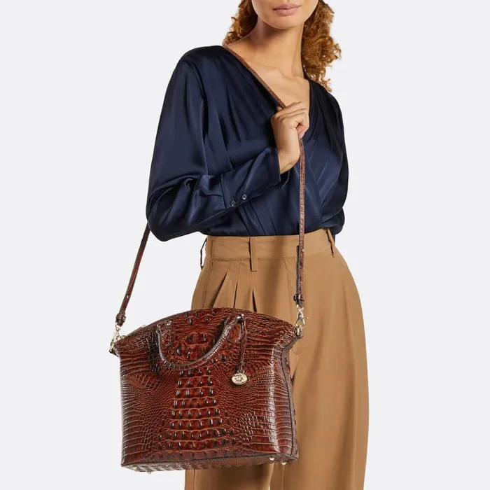 Women Brahmin Satchels Large Duxbury Satchel Ganache Berryline