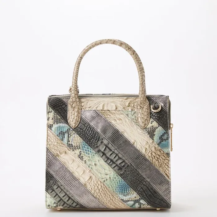Women Brahmin Satchels Small Caroline Anthracite Flashback