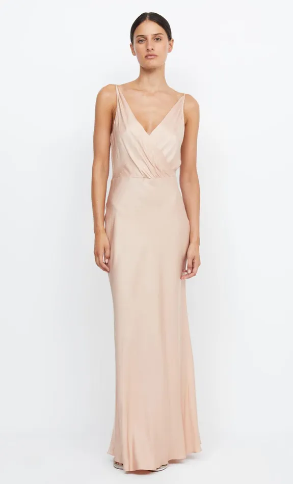 Women Bridesmaids Bec Bridge ADORE V MAXI DRESS Rose Gold