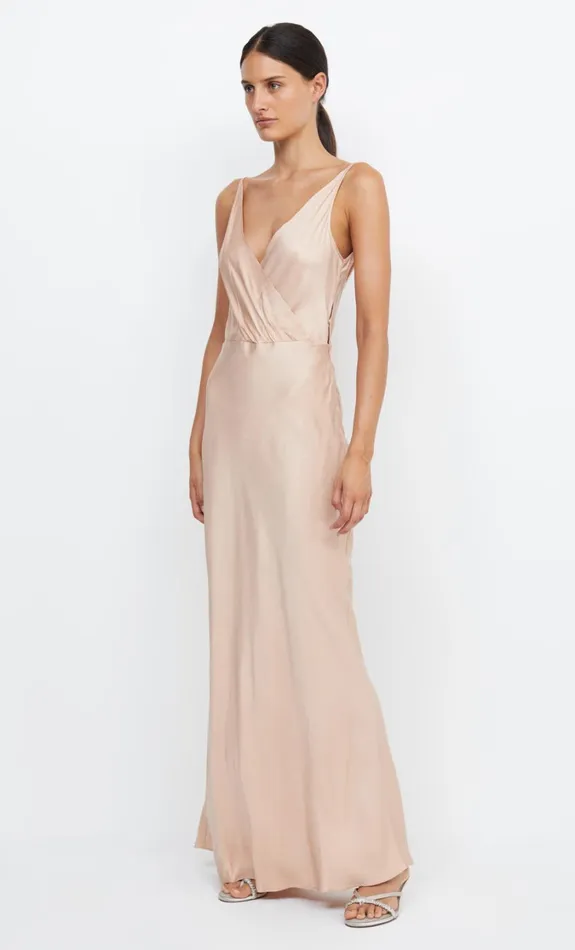 Women Bridesmaids Bec Bridge ADORE V MAXI DRESS Rose Gold