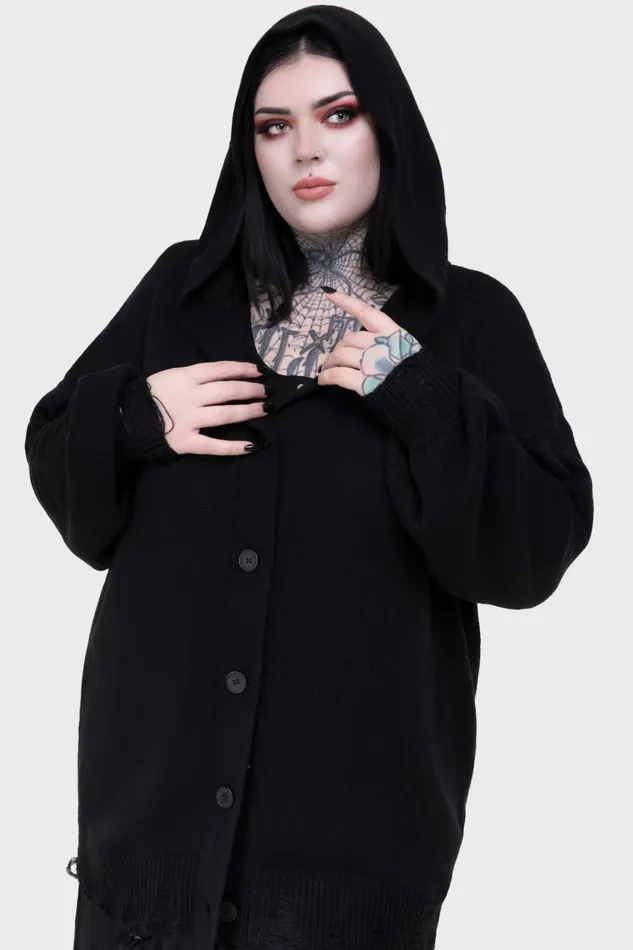 Women Cardigans Killstar Darkmoor Academy Hooded Cardigan