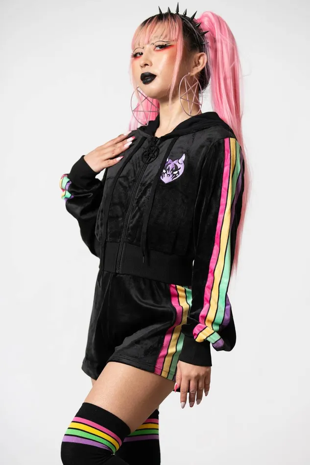Women Chill Out Killstar Coven Chill Velour Hoodie