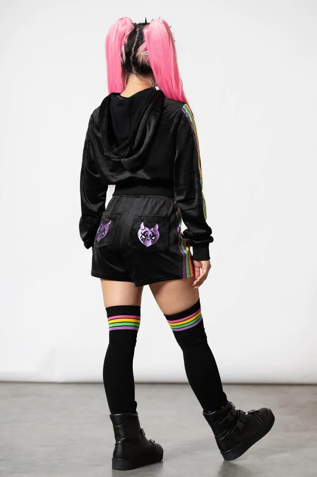 Women Chill Out Killstar Coven Chill Velour Hoodie