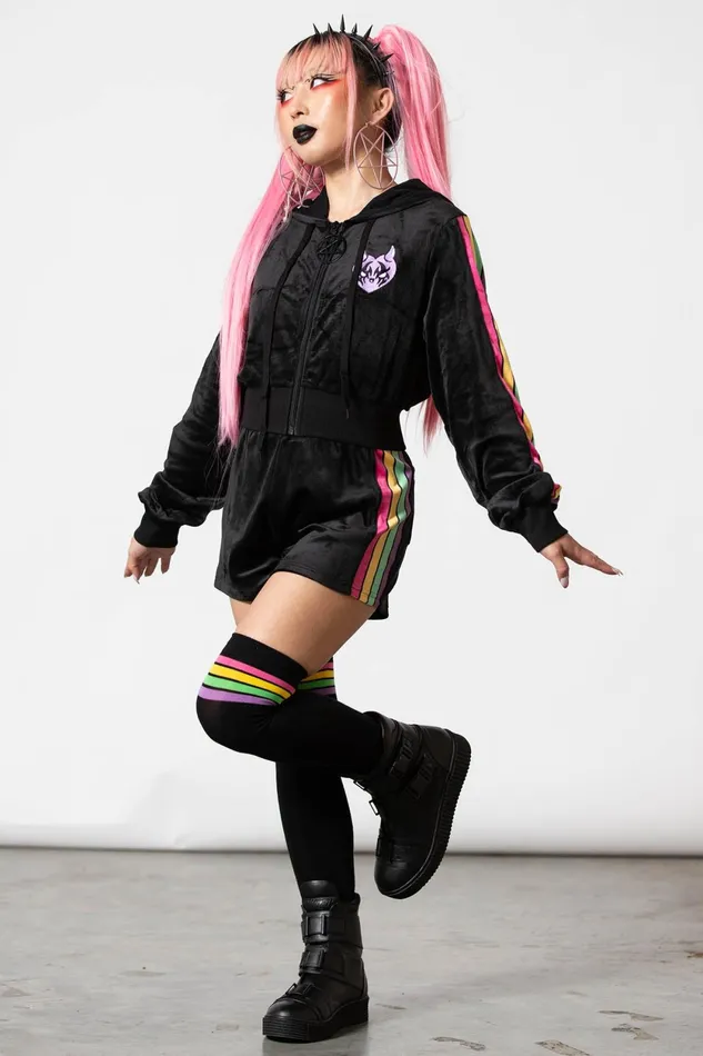 Women Chill Out Killstar Coven Chill Velour Hoodie