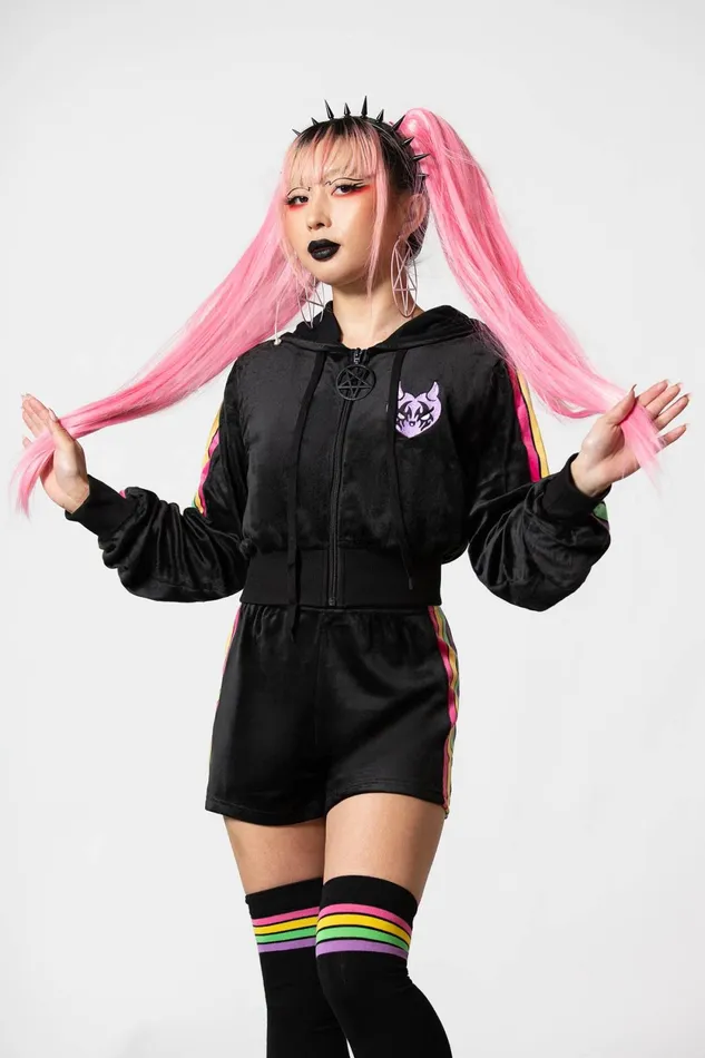 Women Chill Out Killstar Coven Chill Velour Hoodie
