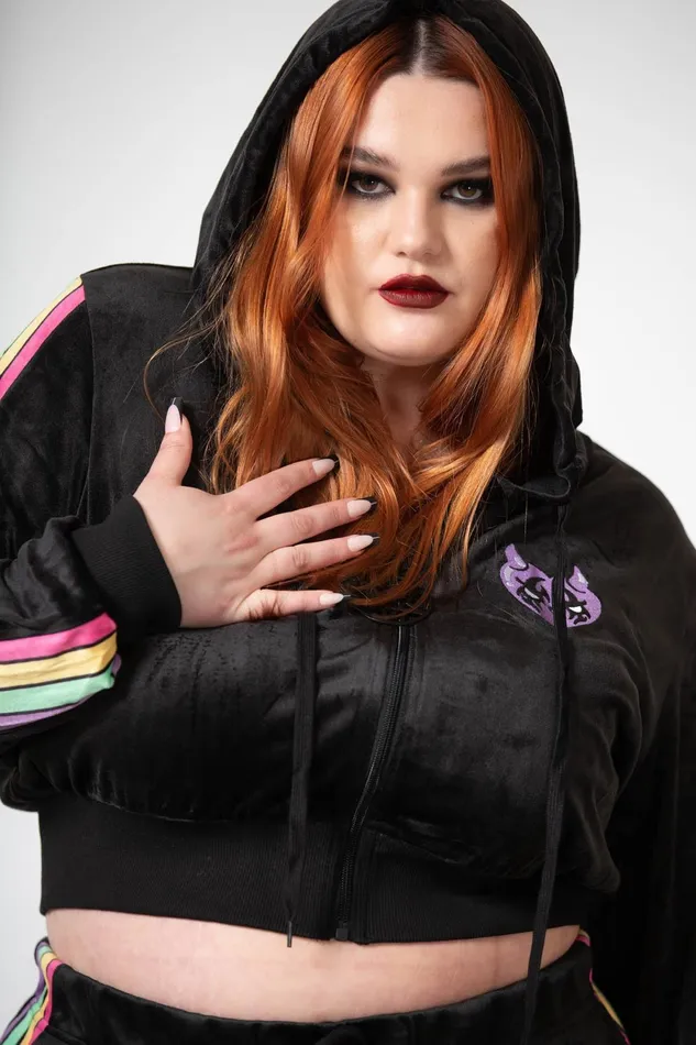 Women Chill Out Killstar Coven Chill Velour Hoodie