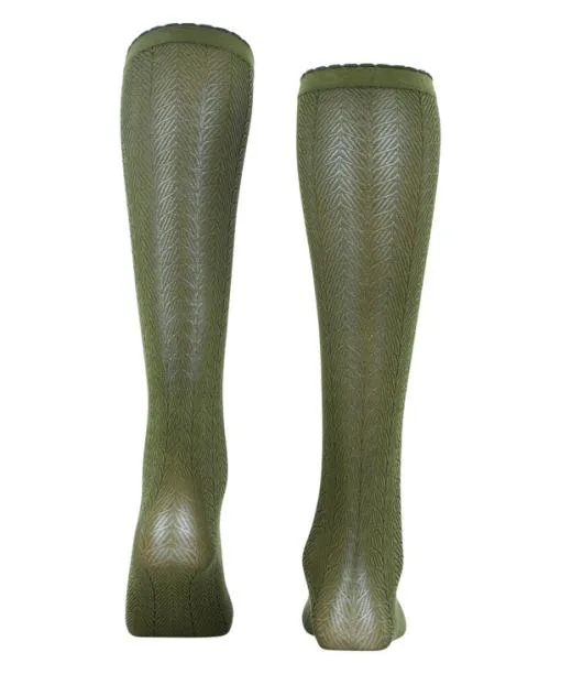 Women Chlorophyll 60 DEN Women Kneehigh Socks Artichoke FALKE Fullyfashioned Stockings