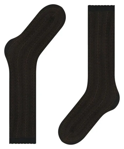 Women Chlorophyll 60 DEN Women Kneehigh Socks Black FALKE Fullyfashioned Stockings