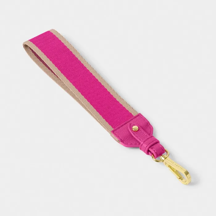 Women ClipOn Accessories Katie Loxton Canvas Wristlet Strap In Magenta