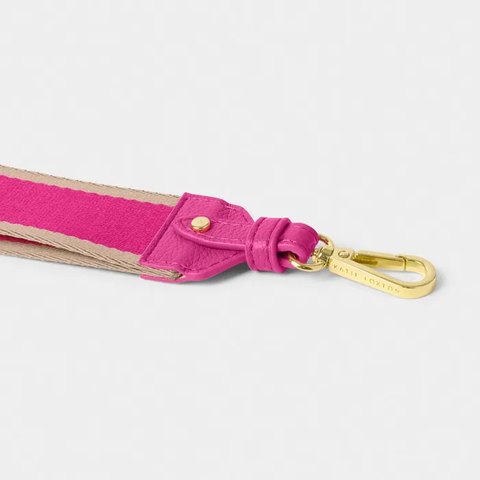 Women ClipOn Accessories Katie Loxton Canvas Wristlet Strap In Magenta