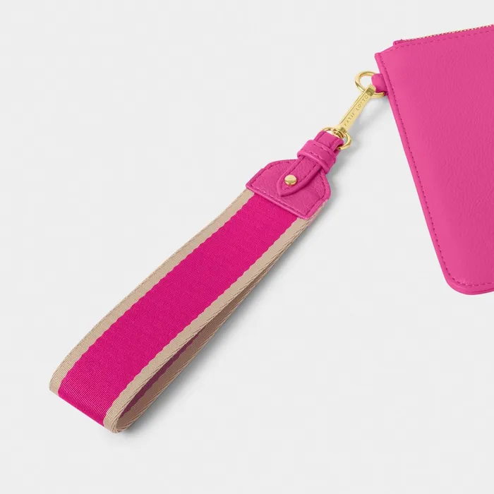 Women ClipOn Accessories Katie Loxton Canvas Wristlet Strap In Magenta
