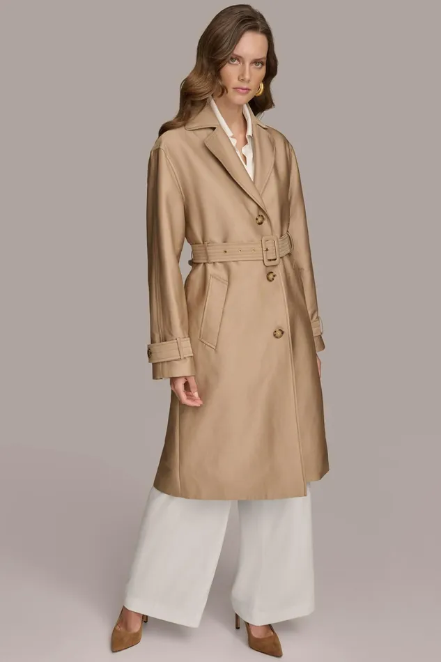 Women Coats And Jackets Donna Karan RAIN JACKET Khaki