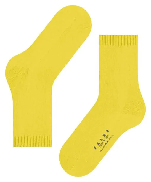 Women Cosy Wool Women Socks Yellow FALKE Socks