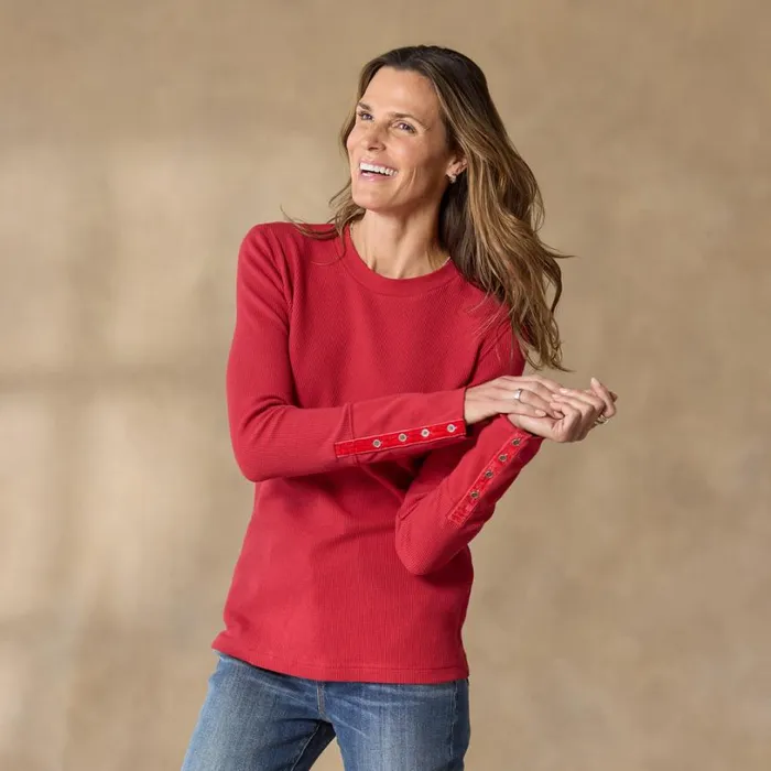 Women Crewneck Thermal Heather Gray Sundance Catalog Tops Women Crewneck Thermal Heather Gray Sundance Catalog Tops