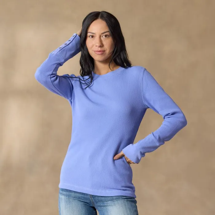 Women Crewneck Thermal Heather Gray Sundance Catalog Tops Women Crewneck Thermal Heather Gray Sundance Catalog Tops