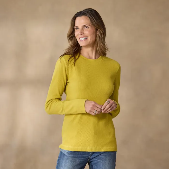 Women Crewneck Thermal Heather Gray Sundance Catalog Tops Women Crewneck Thermal Heather Gray Sundance Catalog Tops